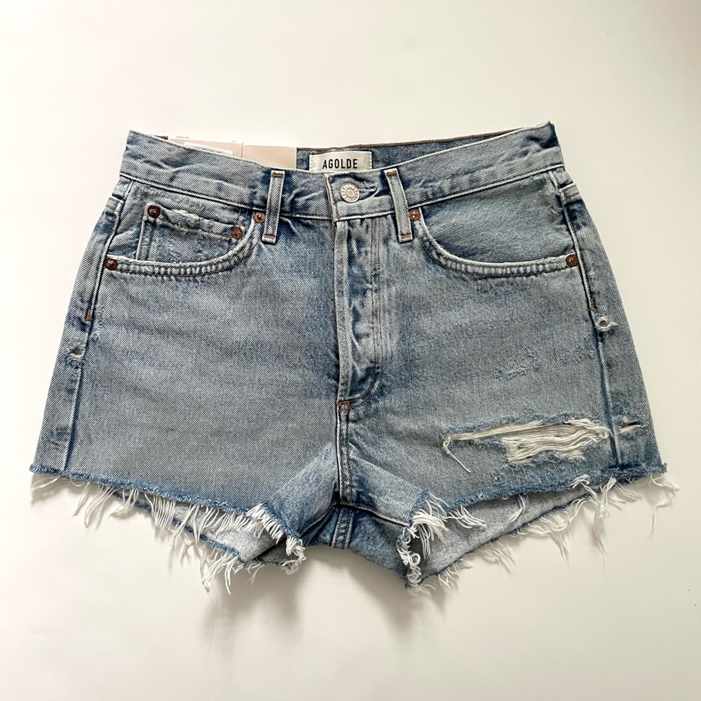 NWT Agolde Parker Short in Freewheeling Vintage Cut Off Short Size 24